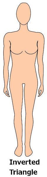 Inverted triangle shaped body